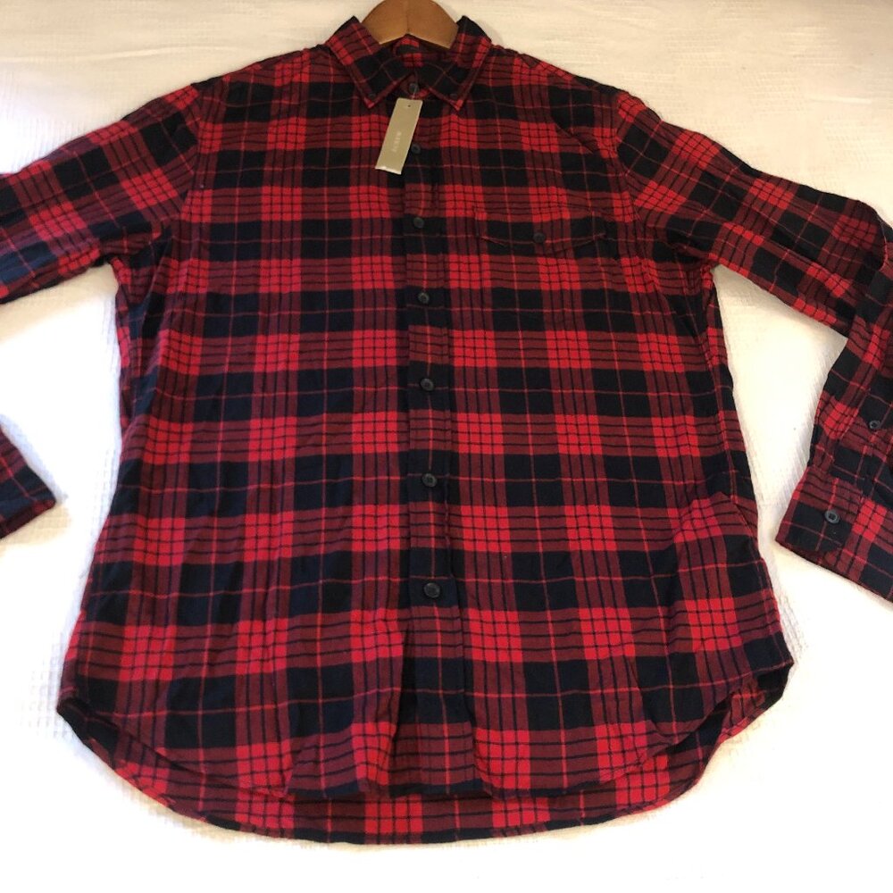 NWT J Crew women’s plaid slim Fit SMALL L/S Shirt Button Down Cotton B83